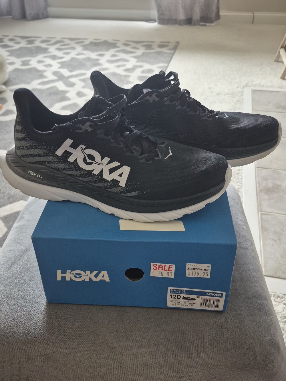 Hoka Mach5 Men's Black/White